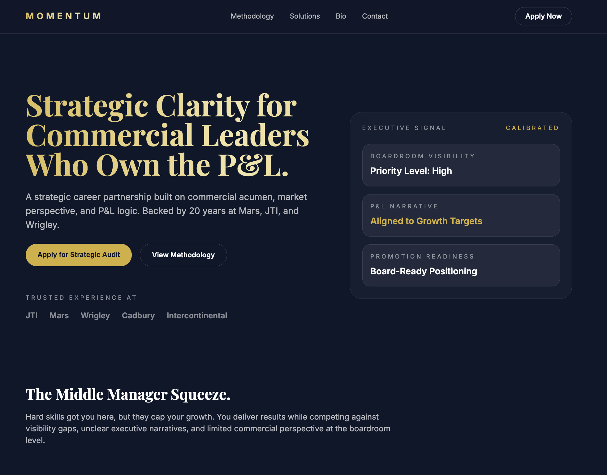 momentum.growcore.eu coaching site screenshot